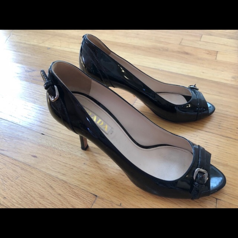 Prada black stilettos